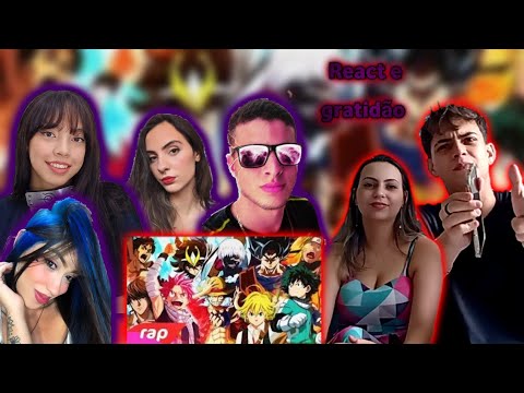 REACT | ANIMES NO TOPO (Rap - Goku, Naruto, Luffy, Seiya, Kira, Midoriya, Eren, Meliodas | NERD HITS