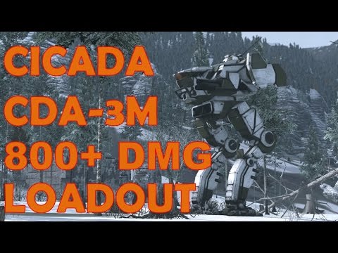 Mechwarrior CDA-3M Cicada - 800+ Damage