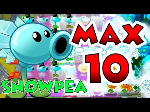 Plants vs Zombies 2 Max Level UP - Snow Pea @ Level 10 Maximum Level