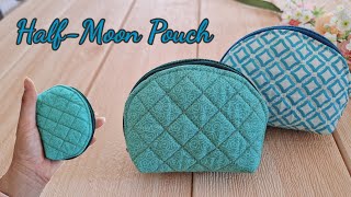 Half-Moon Pouch. Mini Pouch. Mini Purse. Coin pouch. Coun purse. Mini zipper pouch. Mini bag.