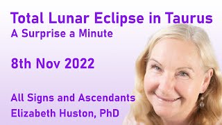 Total Lunar Eclipse, Full Moon in Taurus 8th Nov 2022- Uranus conjuncts it! Expect the Unexpected!