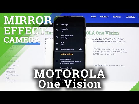 How to Activate Camera Mirror Effect in Motorola One Vision?