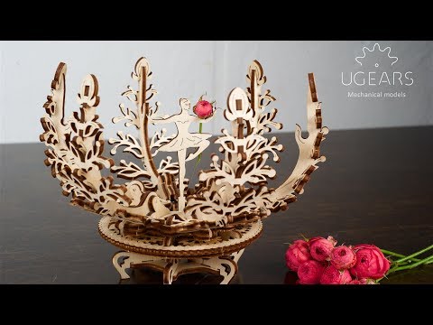 Mechaninė skrynia - gėlė - mechaninis surinkimo modelis - lukštas - 101 elementas - Ugearsmodels 70019 video