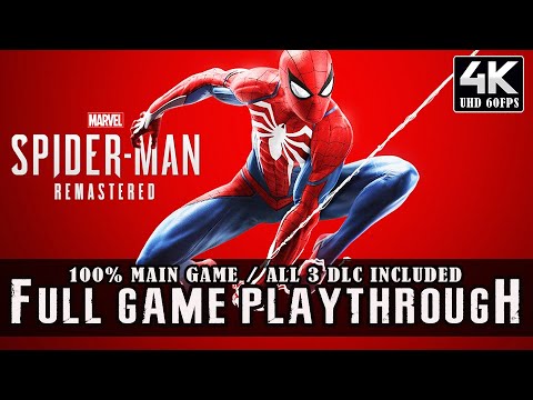 MARVEL'S SPIDER-MAN REMASTER PS5 - 100% FULL GAME + ALL 3 DLC WALKTHROUGH【4K60 UHD】NO COMMENTARY