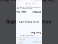 Super Singing Circus Main Menu