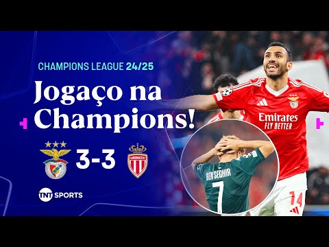Gols e lances de Benfica x Monaco