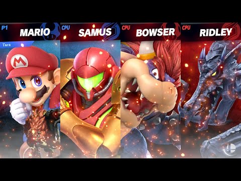 SSBU - Mario (me) & Samus vs Fake Bowser & Fake Ridley