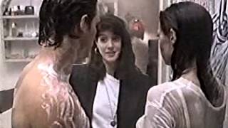 A couple are caught making out in a shower