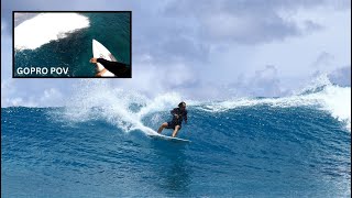 RARE BIG MALDIVES SWELL - BOAT ANGLE + GOPRO POV