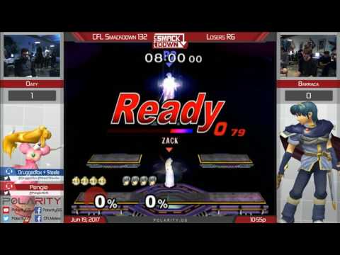 CFL Smackdown 132 Melee - Oaty (Peach) vs Barraca (Marth) - Losers R6