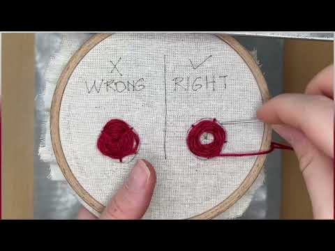 HOW TO ROSE EMBROIDERY CORRECTLY -TUTORIAL WRONG/RIGHT ( etamin gül yapımı)