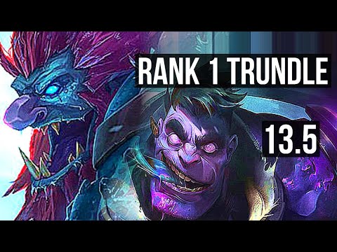 TRUNDLE vs MUNDO (TOP) | Rank 1 Trundle, 1.5M mastery, 2/1/5 | TR Challenger | 13.5