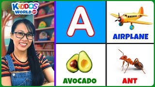 Learn the Alphabet, ABC Letters and English Vocabulary with Miss V of Kiddos World TV