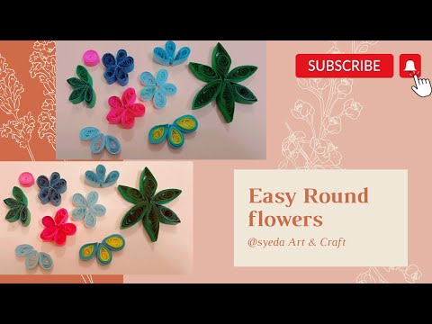 Round shape flowers ideas with paper sheet |Beautiful craft for home decoration@syedaartcrafts9103 🌸
