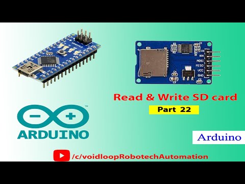 22  Micro SD card with Arduino  by using SD card Module