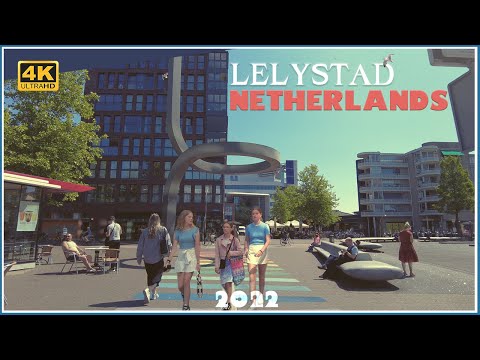 Walking Tour in Lelystad  🇳🇱 - Central Station - City Center - Shopping mall