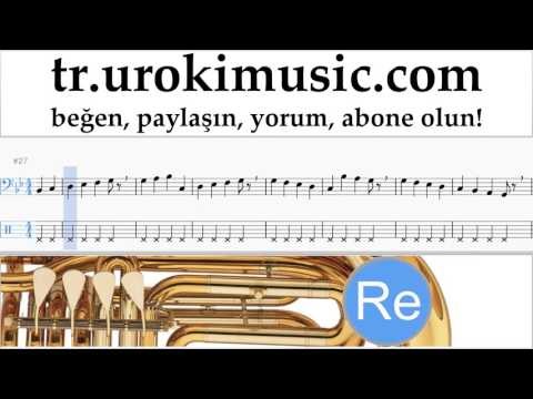 Tuba dersleri Mission Impossible - Theme Notalar Eğitim Bölüm#2 um-i723