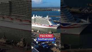 That moment you spot your ship! Here is P&O Cruises Iona