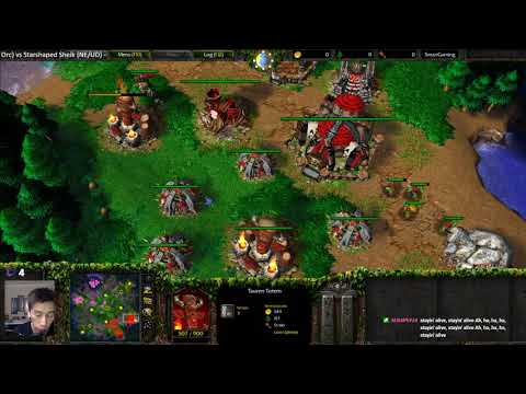 Gonz Smokes (NE/Orc) vs Starshaped Sheik (NE/UD) - WCL 2v2 - WarCraft 3 Quick Taurens? - WC2695