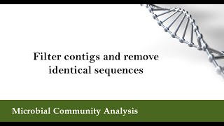 5a. Filter contigs and remove identical sequences