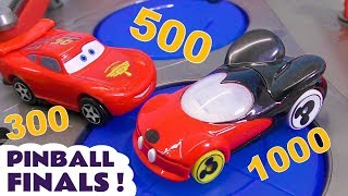 Hot Wheels DC Comics &amp; Marvel Avengers 4 Pinball Challenge Finals vs Pixar Cars 3 McQueen &amp; More