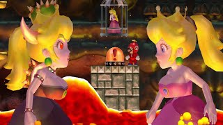 Bowsette and Evil Peach Final Boss Fights in New Super Mario Bros. Wii