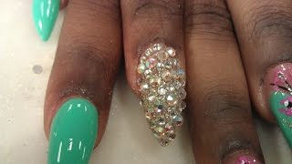 FULL DIAMONDS ON FAKE NAILS