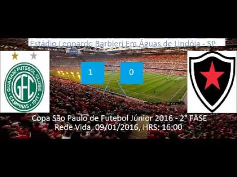 Copa São Paulo de Futebol 2016 Guarani Sp 1 x 0 Botafogo Pb - 2° FASE