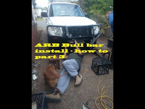 ARB commercial Bull Bar Install Pajero NT Part 3