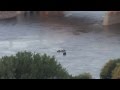 Piano floating down the Red River 