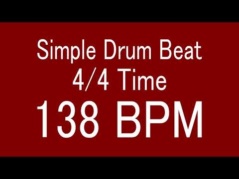 138 BPM 4/4 TIME SIMPLE STRAIGHT DRUM BEAT FOR TRAINING MUSICAL INSTRUMENT / 楽器練習用ドラム