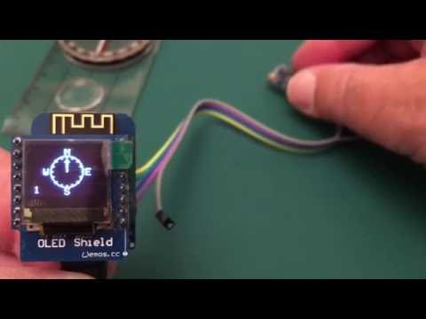 Tech Note 009 - Micro display compass using HMC5883 and OLED display with code walk-through