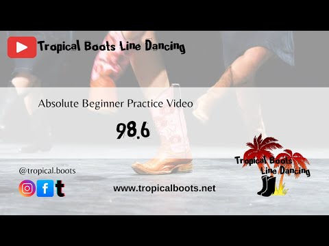 Absolute Beginner Line Dance - 98.6 - Practice Video