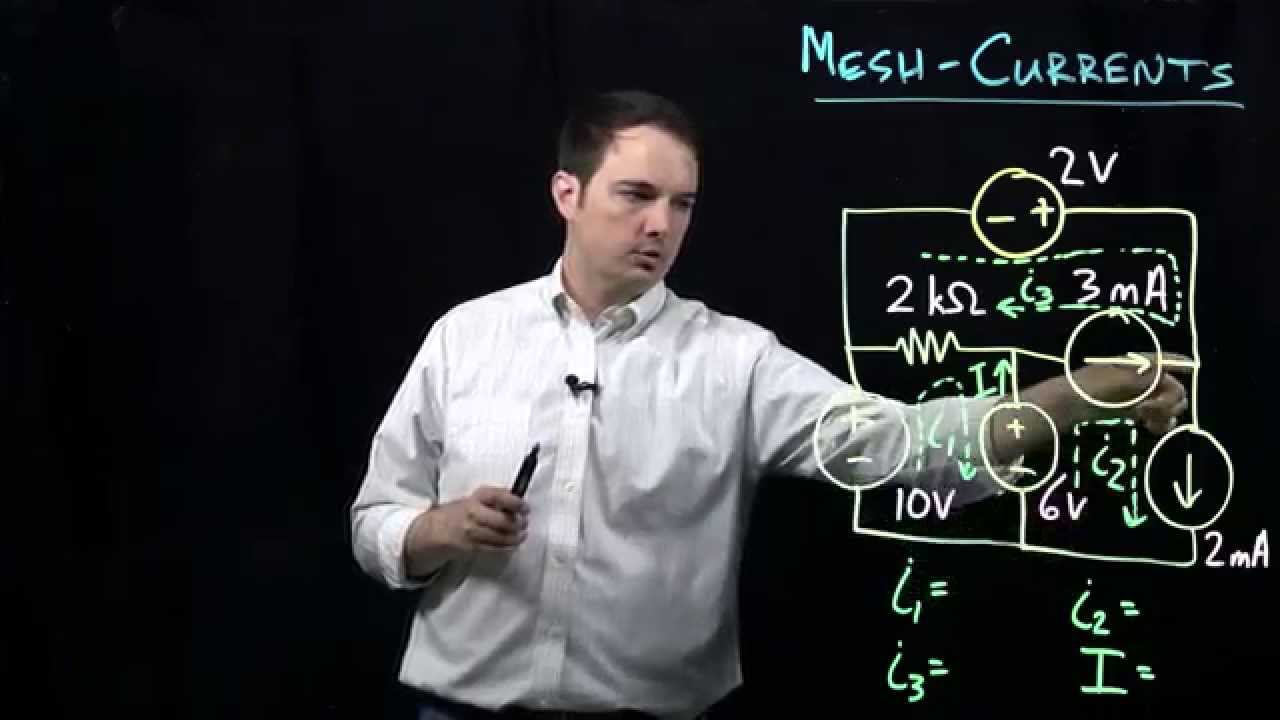 Circuits I: Example 2 with Mesh Current Analysis