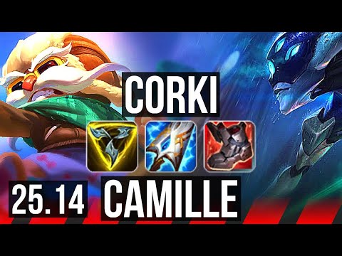 CORKI vs CAMILLE (TOP) | 10/1/5, Legendary | KR Master | 25.14