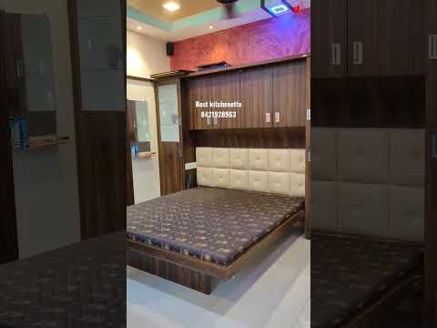 Wall Mounted Bed designed in Nashik.Master Bed Design #wallmounted #bed #furniture #shorts #nashik