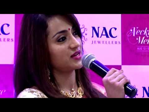 NAC's signature 1KG gold necklace launch  festival Actresses, Ms. Trisha Krishnan