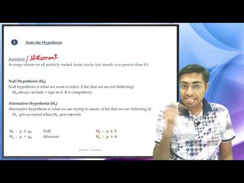 CFA Level 1 - Quantitative Methods - Hypothesis testing Part 1 Sample video