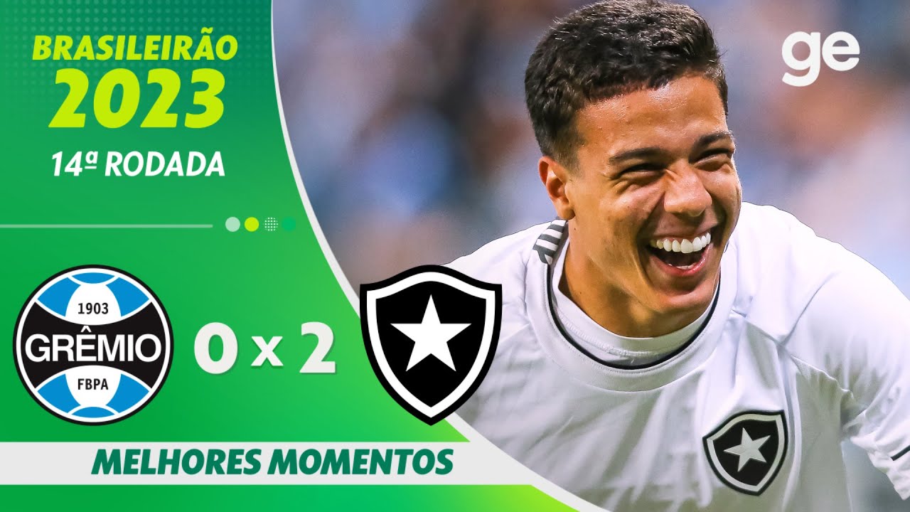 VÍDEO | Gols e melhores momentos da vitória do Botafogo sobre o Grêmio em Porto Alegre