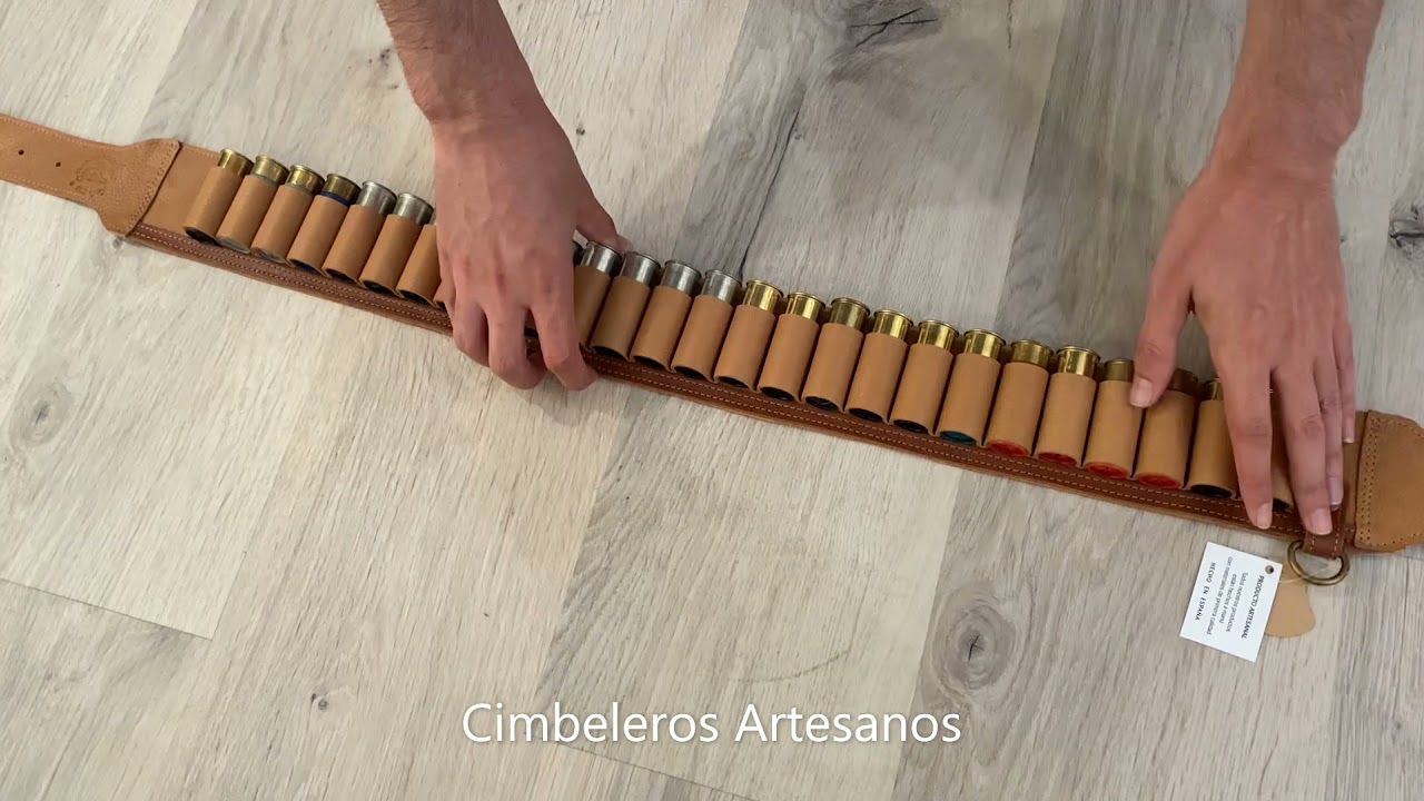 CANANA para cartuchos Beige de cuero (Cimbeleros Artesanos)