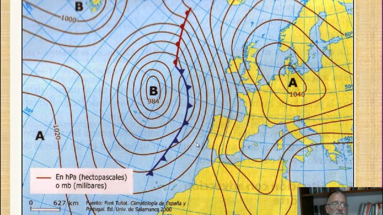 Predicción del tiempo: interpretacion de mapas de  isobaras e isohipsas