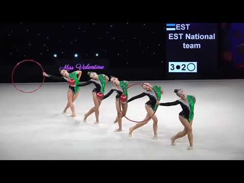 Estonia National Team 3 Ball 2 Hoop (21.850) 2025 Miss Valentine RG Tartu #rhythmicgymnastics