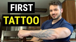 My FIRST Tattoo - Pain, Cost and Aftercare (Wing Tattoo)