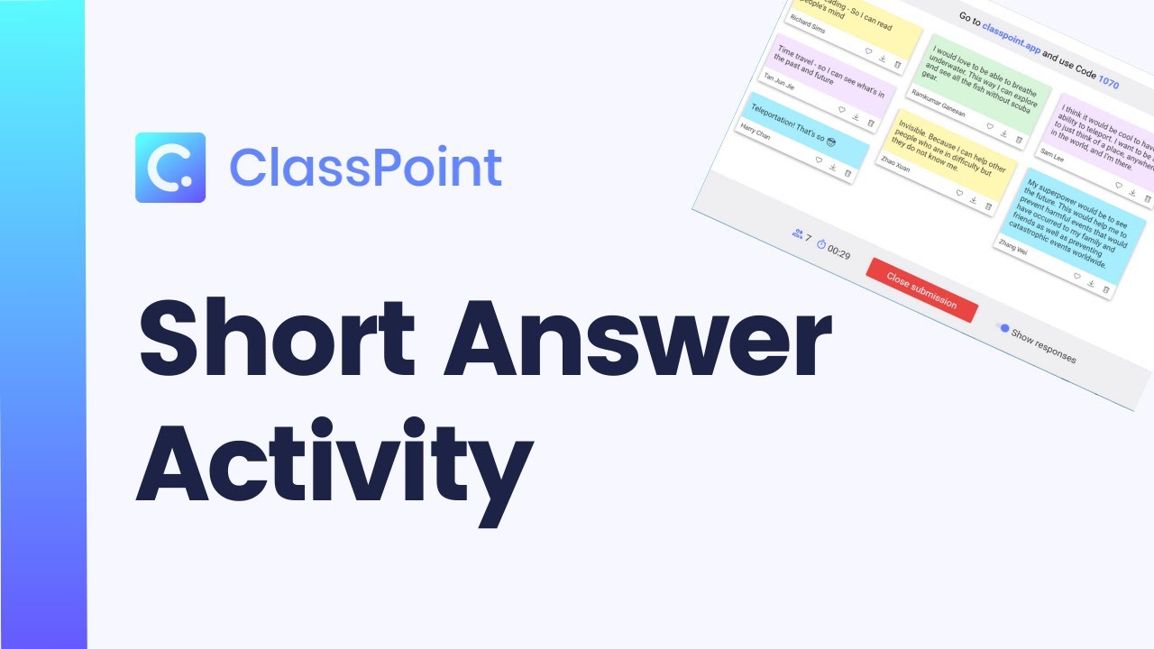 Short Answer Activity in PowerPoint