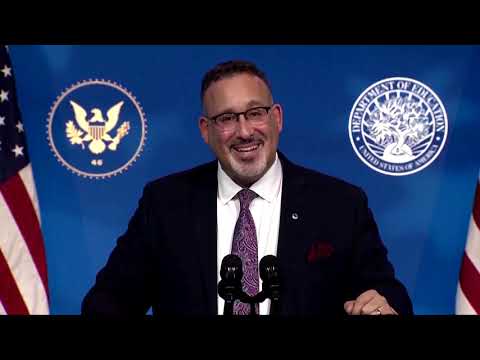 Biden introduces his pick for top education position