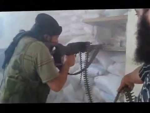 استهداف تحصينات قوات النظام في درعا المحطة بواسطة رشاشات ثقيلة ومتوسطة من قبل لواء حمص الوليد