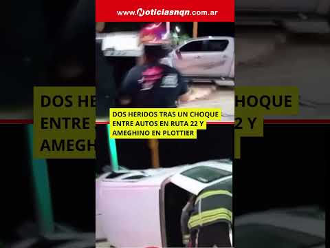 Dos heridos tras un choque en Ruta 22 y Ameghino, en Plottier