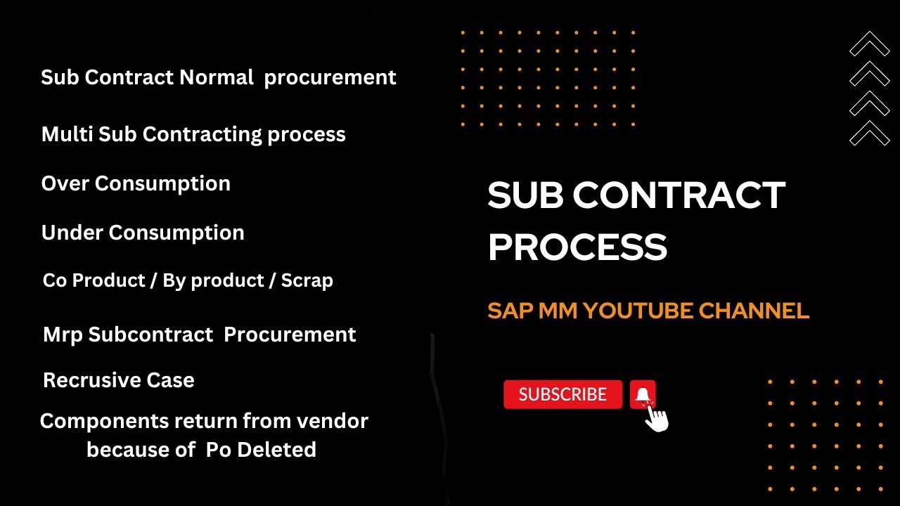 Subcontracting Process In SAP MM