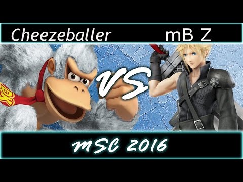 MSC16-Cheezeballer(DK) VS mB Z(Cloud) -Pools-Smash 4-WiiU