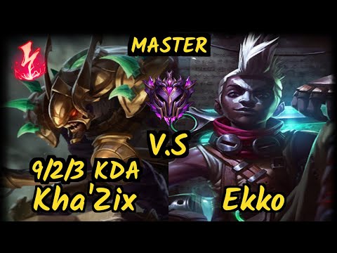 MSF Maxlore (KHA'ZIX) vs EKKO - 9/2/3 KDA JUNGLE GAMEPLAY - EUW Ranked MASTER